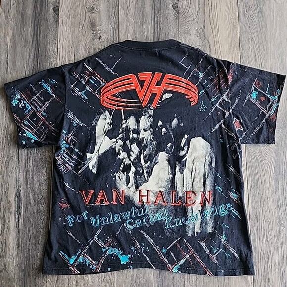 Vintage 1991 Van Halen For Unlawful Carnal Knowledge All Over Print T Shirt XL - Picture 3 of 3